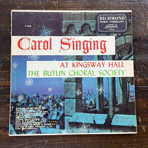 CAROL SINGING at Kingsway Hall The Butlin Choral Society Vintage Vinyl LP B20028 - Picture 1 of 7